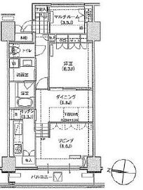 ブリリアイスト東雲キャナルコート 206 間取り図