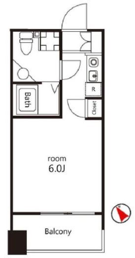 クレジデンス神谷町 505 間取り図
