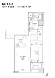 レジディアタワー上池袋 タワー棟 1901 間取り図