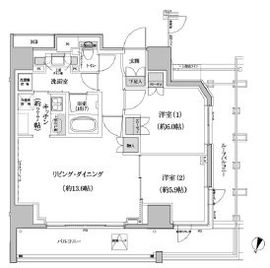 パークハビオ渋谷本町レジデンス 1001 間取り図