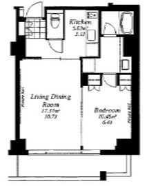 フレンシア外苑西 1-215 間取り図