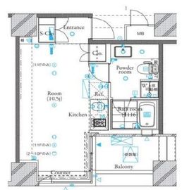 ザ・タワー芝浦 11階 間取り図