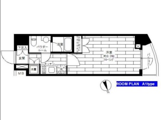 グランドコンシェルジュ広尾 3階 間取り図
