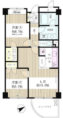 Lapyuta 1102 間取り図