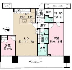アーバンドックパークシティ豊洲タワー 30階 間取り図
