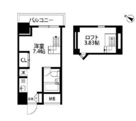 メゾン・ド・ヴィレ麻布台 1401 間取り図