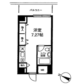 メゾン・ド・ヴィレ麻布台 603 間取り図