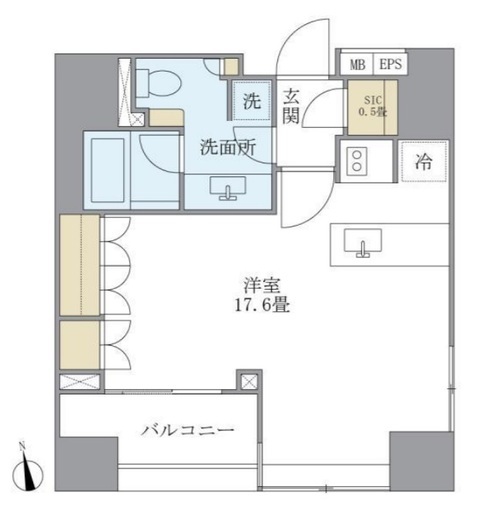 LaSante麻布十番 404 間取り図