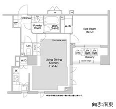 コンフォリア日本橋人形町イースト 408 間取り図