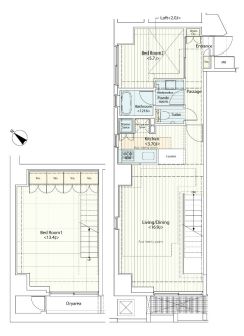 カスタリア八丁堀 101 間取り図