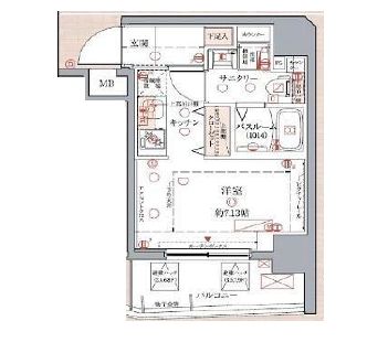 クレヴィスタ武蔵小山 7階 間取り図