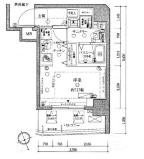 クレヴィスタ武蔵小山 9階 間取り図