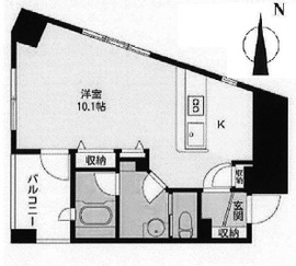 サライ南麻布 302 間取り図