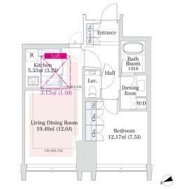 ラ・トゥール新宿グランド 2302 間取り図