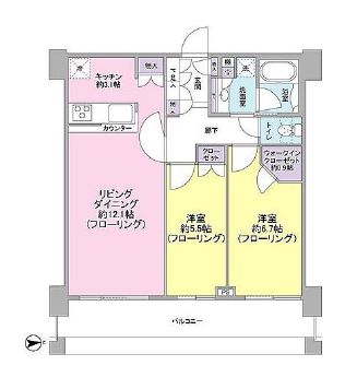 クレストタワー品川シーサイド 14階 間取り図