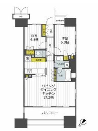 晴海テラス 5階 間取り図