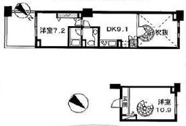 レジデンスシャルマン月島 429 間取り図