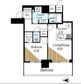 ワールドシティタワーズ ブリーズタワー 27階 間取り図