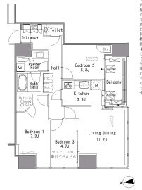 ホワイトタワー浜松町 1104 間取り図