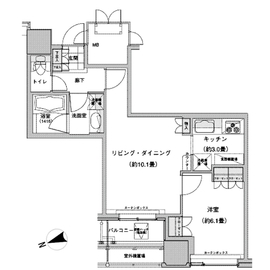 ウエストパークタワー池袋 905 間取り図