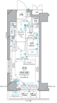 コンシェリア日本橋 8階 間取り図