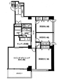 リバージュ品川 1002 間取り図