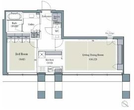 AKASAKA K-TOWER RESIDENCE 2801 間取り図