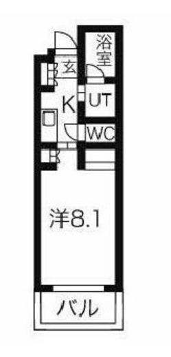 ガーデン東新宿 618 間取り図