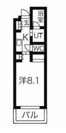 ガーデン東新宿 625 間取り図