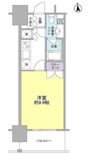 コンフォリア新宿御苑1 903 間取り図