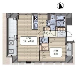 麻布十番テラス 201 間取り図
