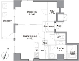 レジディア東麻布 503 間取り図