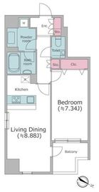 レジディア東麻布 902 間取り図