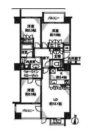 アトラス江戸川アパートメント 6階 間取り図