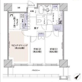 カテリーナ三田タワースイート ウエストアーク 18階 間取り図