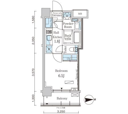 パークアクシス高田馬場テラス 206 間取り図