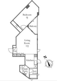 KDXレジデンス麻布仙台坂 902 間取り図