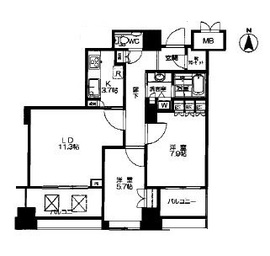 パークハウス芝タワー 9階 間取り図