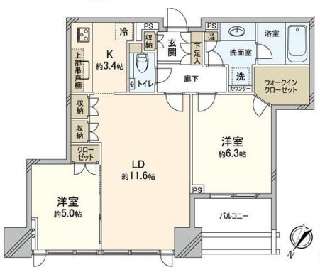 シティタワー有明 25階 間取り図