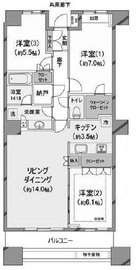 エアライズタワー 12階 間取り図