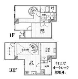 フロンティアテラス目黒 111 間取り図