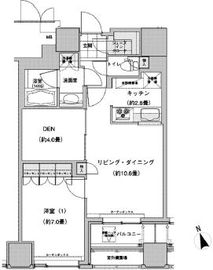 ウエストパークタワー池袋 1308 間取り図