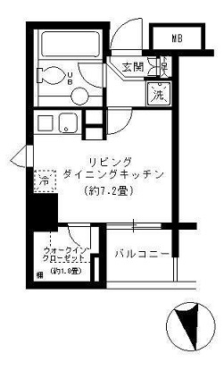 KDXレジデンス芝公園 206 間取り図