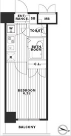 グランシャルム広尾 217 間取り図