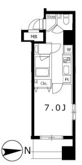 スペーシア秋葉原 801 間取り図