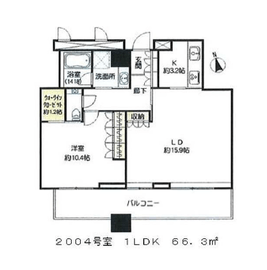 クレストプライムタワー芝 20階 間取り図