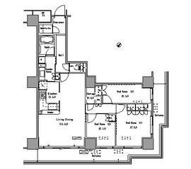 パークアクシス豊洲 1410 間取り図