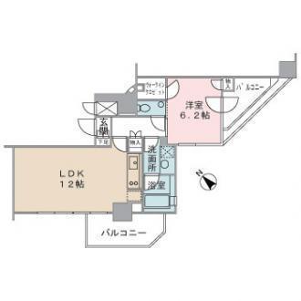 ドゥーエ日本橋 1203 間取り図