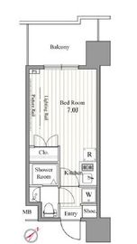 レジディア東銀座 907 間取り図