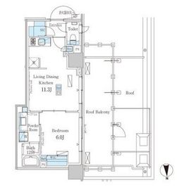 パークアクシス池田山 1101 間取り図